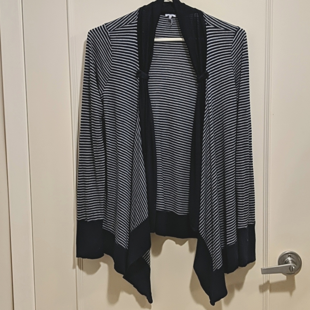 Splendid Drape Blue/White Stripe Cardigan Sweater